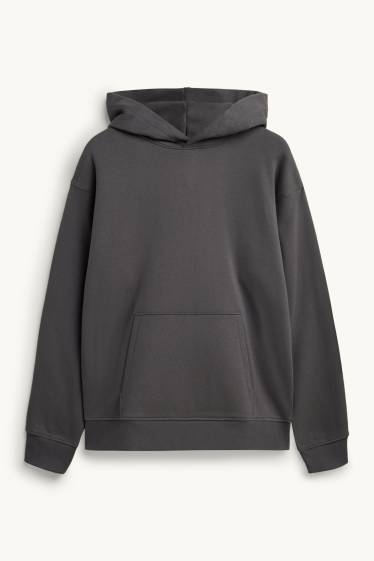 Heren - Hoodie - donkergrijs