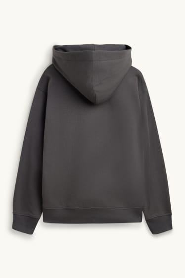 Heren - Hoodie - donkergrijs