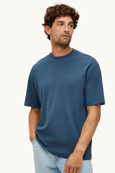 Herren - T-Shirt - Relaxed Fit - dunkelblau