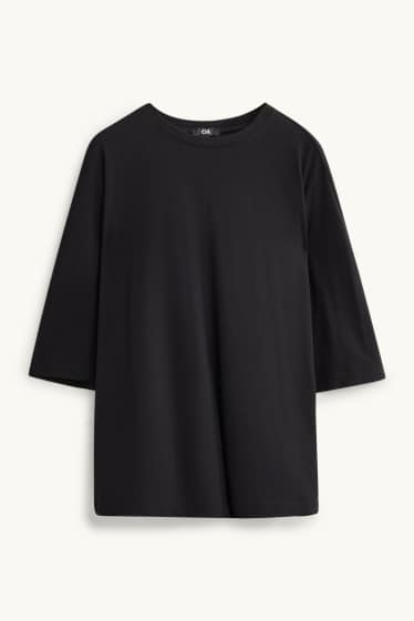 Damen - T-Shirt - Relaxed Fit - schwarz