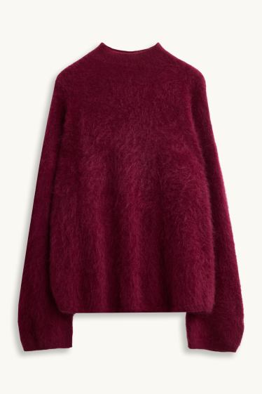 Damen - Kaschmir-Pullover - bordeaux