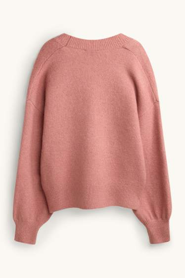 Damen - Pullover - lachsfarben