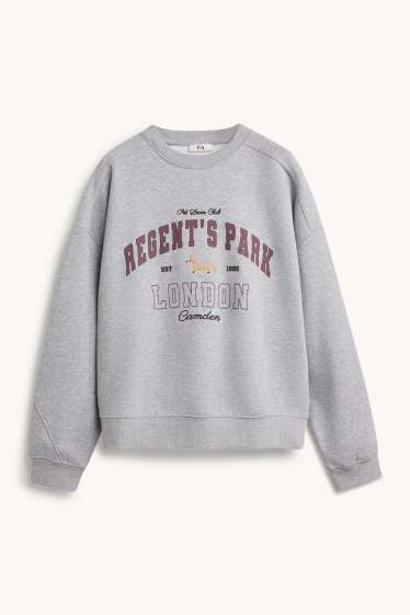Dames - Sweatshirt - licht grijs-mix
