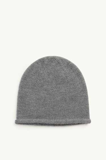Children Girls - Hat - gray-melange