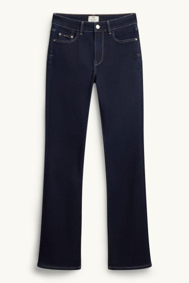 Dames - Bootcut jeans - mid waist - shaping jeans - LYCRA® - jeansdonkerblauw