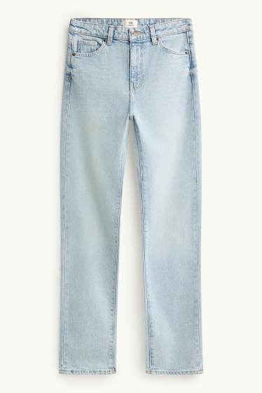 Damen - Straight Jeans - High Waist - helljeansblau
