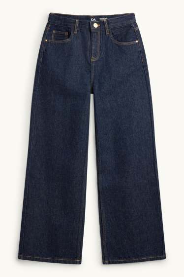 Kinderen: meisjes - Wide leg jeans - jeansdonkerblauw