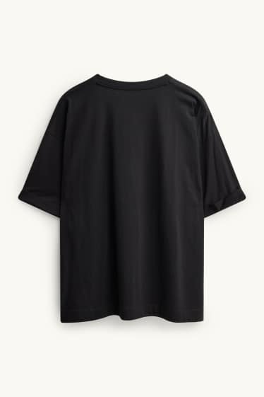 Damen - T-Shirt - Relaxed Fit - schwarz