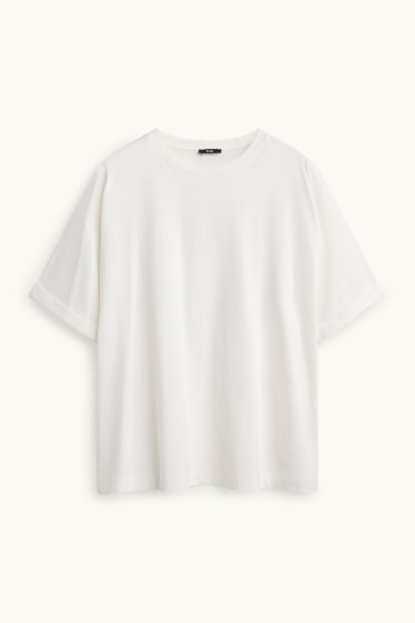 Damen - T-Shirt - Relaxed Fit - weiss