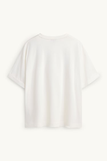 Damen - T-Shirt - Relaxed Fit - weiss