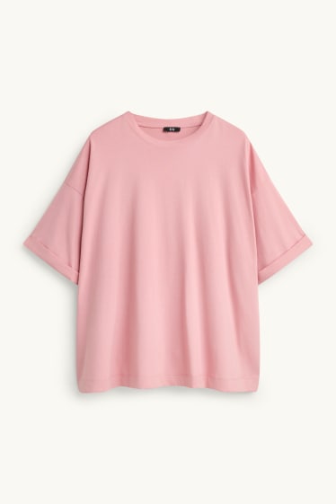 Damen - T-Shirt - Relaxed Fit - rosa