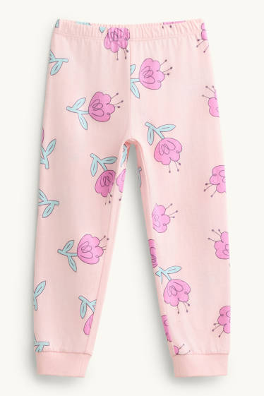 Bambine - Fiore - pigiama - 2 pezzi - chiarorosa