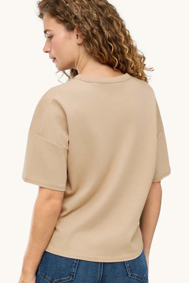 Donna - T-shirt - oversize - beige