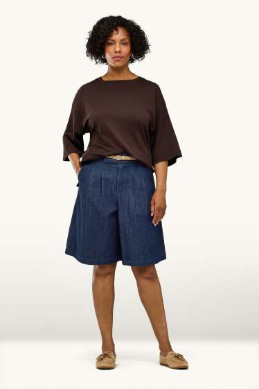 Dona - Jorts - mid waist - texà blau fosc