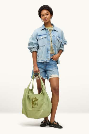 Dámské - Velká kabelka shopper - zelená