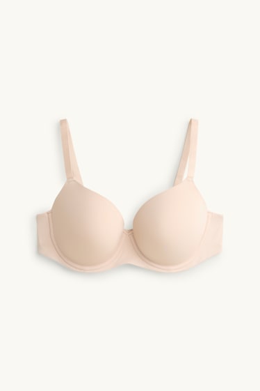 Donna - Reggiseno con ferretti - FULL COVERAGE - imbottito - beige