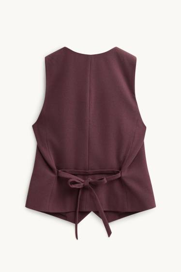 Donna - Gilet business - slim fit - bordeaux