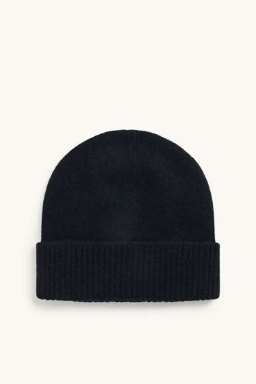 Women - Cashmere beanie - black