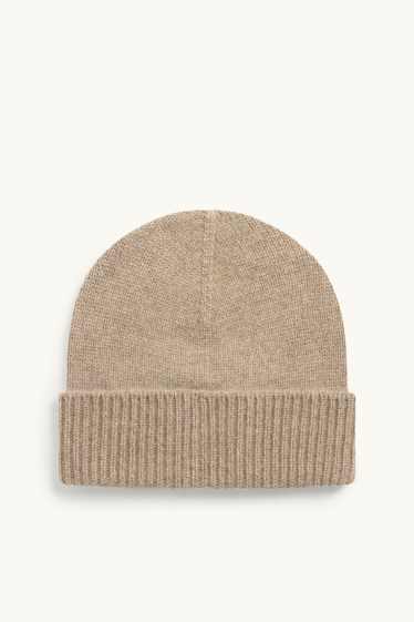 Women - Cashmere beanie - light brown