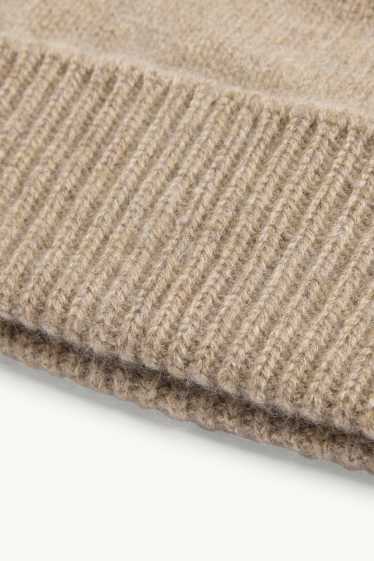 Women - Cashmere beanie - light brown