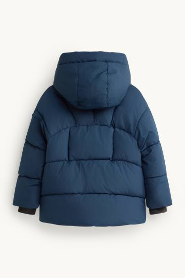 Bambini - Giacca trapuntata con cappuccio - idrorepellente - blu