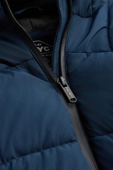 Bambini - Giacca trapuntata con cappuccio - idrorepellente - blu