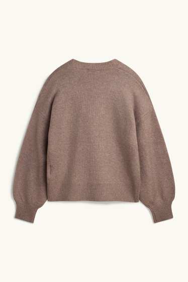 Damen - Pullover - taupe