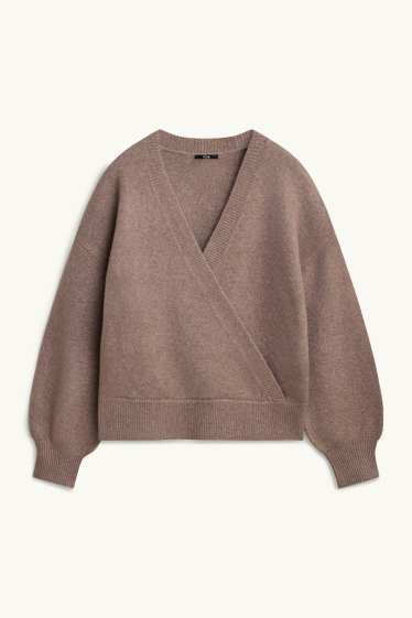 Damen - Pullover - taupe
