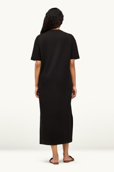 Damen - T-Shirt-Kleid  - schwarz