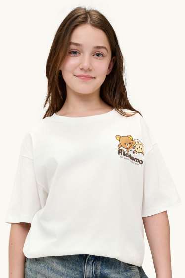 Bambine - Rilakkuma - maglia a maniche corte - oversize - bianco