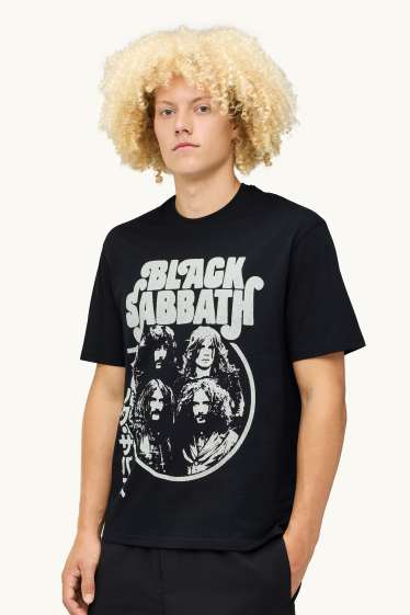 Pánské - Tričko - relaxed fit - Black Sabbath - černá