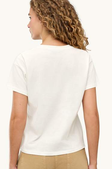 Women - T-shirt - regular fit - white