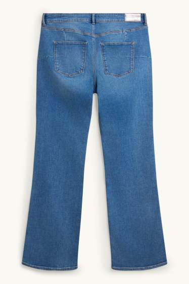 Damen - Bootcut Jeans - Mid Waist - Shaping-Jeans - LYCRA® - jeansblau