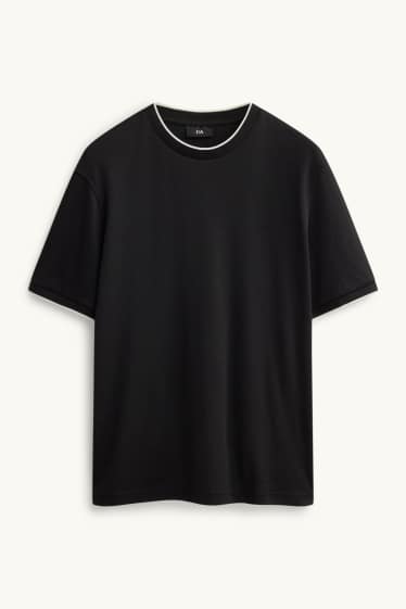 Hommes - T-shirt - regular fit - noir / blanc