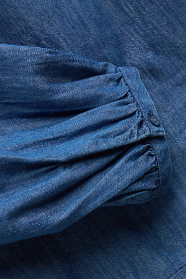 Women - Denim blouse - blue denim