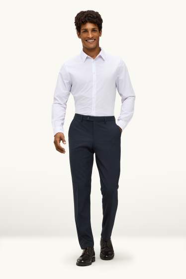 Uomo - Pantaloni coordinabili - slim fit - Flex - LYCRA® - Mix & Match - blu scuro