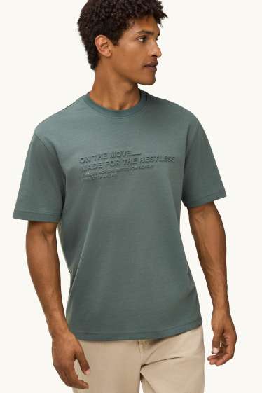 Uomo - T-shirt - relaxed fit - verde scuro