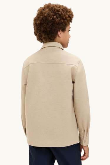 Kinder Buben - Hemdjacke - hellbraun
