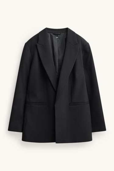 Women - Long blazer - regular fit - black