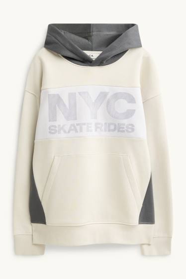 Kinder Jungen - Skater - Hoodie - beige