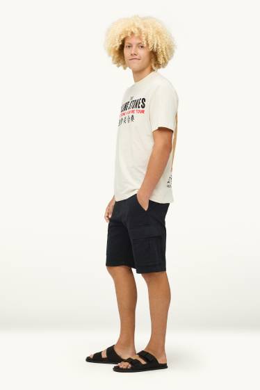 Herren - Cargo-Shorts - schwarz