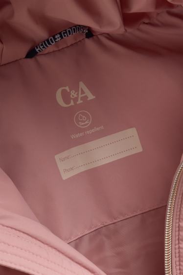 Kinderen: meisjes - Bodywarmer met capuchon - waterafstotend - roze