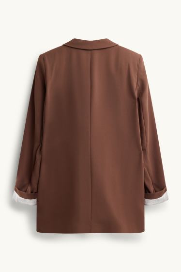 Damen - Longblazer - Regular Fit - braun