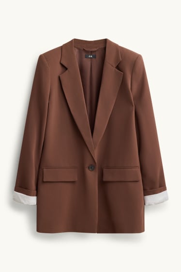 Damen - Longblazer - Regular Fit - braun
