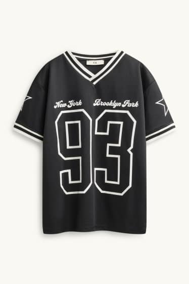 Kinderen: meisjes - T-shirt - zwart / wit