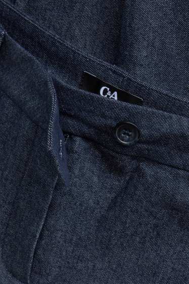 Damen - Stoffhose - Mid Waist - Tapered Leg - Jeans-Look - dunkelblau