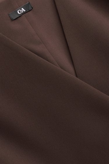 Women - Business waistcoat - regular fit - dark brown