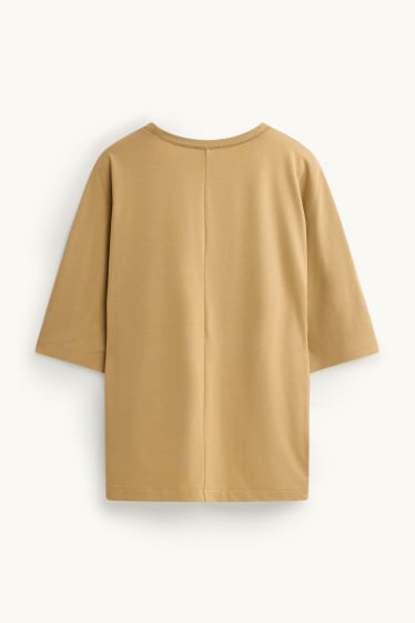 Femmes - T-shirt - relaxed fit - marron clair