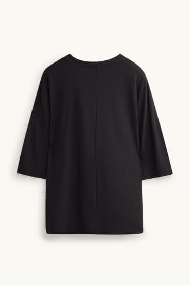 Femmes - T-shirt - relaxed fit - noir
