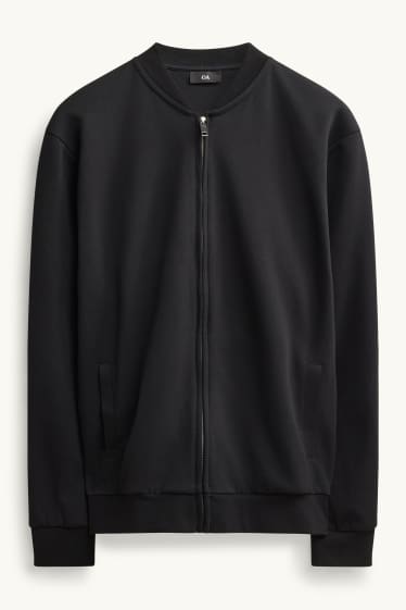 Men - Zip-through sweatshirt - black